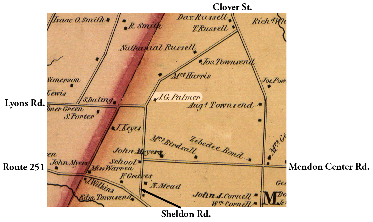 1852 Monroe County Map Men-12 Excerpt